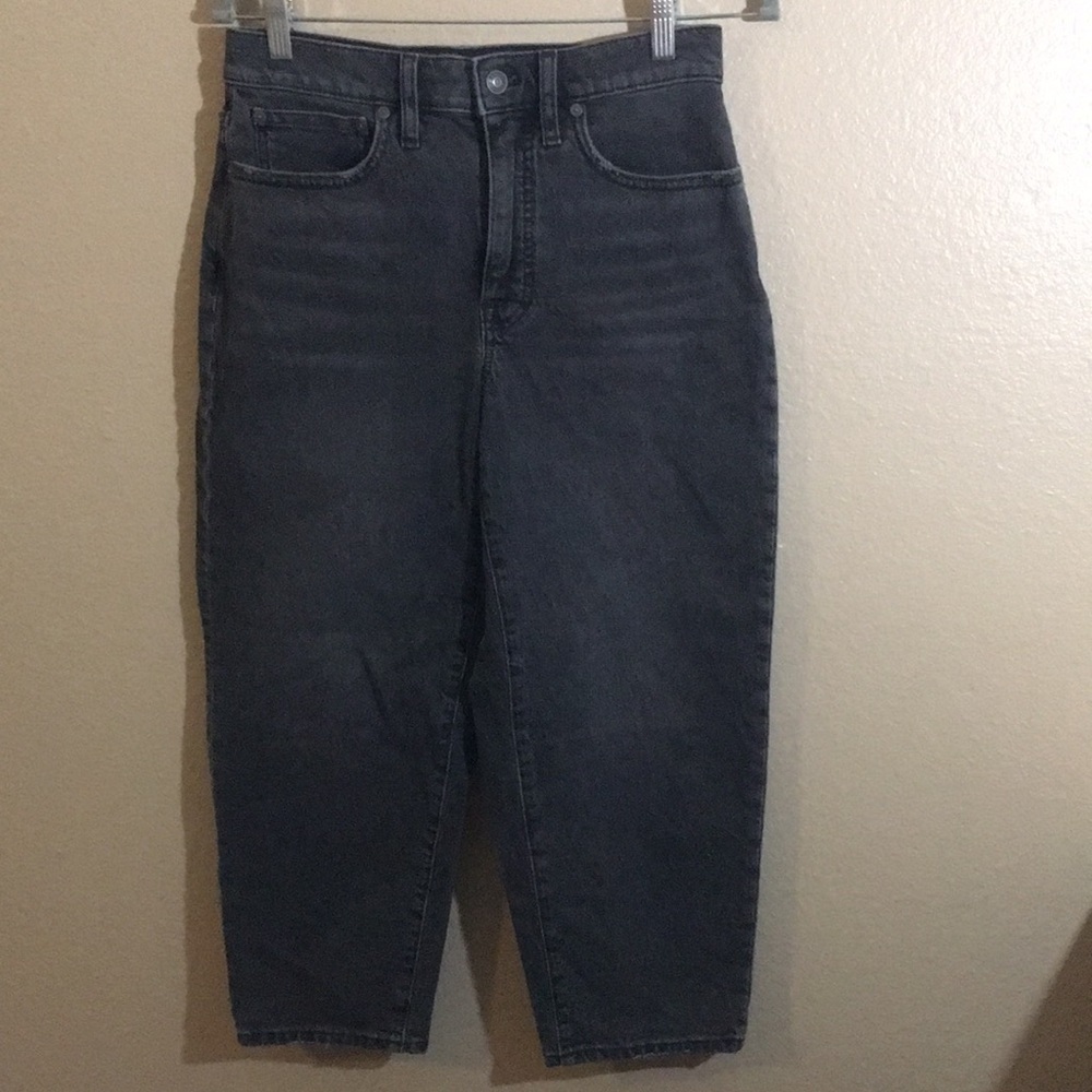 Madewell Balloon Charcoal Denim Jeans Sz 27p